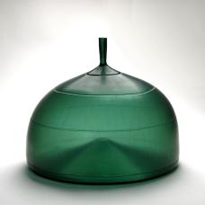 blown glass. wheel cut surface