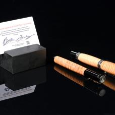 Set of pens made of reclaimed pine wood from Hotel Del Coronado