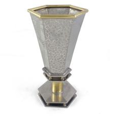 Pewter and brass cup  finished to a high polished sheen. Beautifully crafted in Pennsylvania.