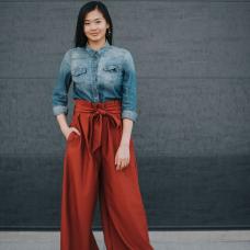 Our Palazzo Pants are easy to dress up or down and are perfect for any season. The wide-leg shape makes a statement without overwhelming. Comfort and utility are key here â€“ the Palazzo Pants feature an inner elastic waist  wraparound belt  and 2 pockets.