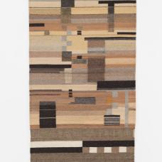 HANDWOVEN RUG SIGNED WITH FOUR DOTS.