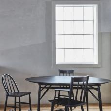 Round Penn Table Ebonized American Black Walnut and Rainbow Chair Ebonized American Black Walnut and Penn Chair Ebonized American Black Walnut