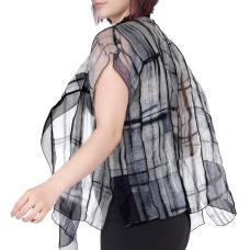 Shantung Silk Organza Hand-Dyed &amp;amp; Over-Dyed Shape-Resist Techniques Hand-Sewn