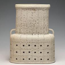 Slab built stoneware clay with porous finish