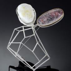 A bunny kind of relationship is like spring full of life and activities. 22 k yellow gold  18k yellow gold fused on sterling silver  Quartz  Citrine  steel pin.