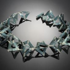 necklace with beaded triangles