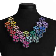 geometric felt necklace