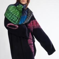 long coat with cowl neck