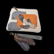 purse with bird applique
