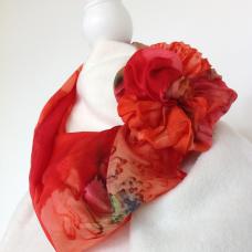 scarf with flower